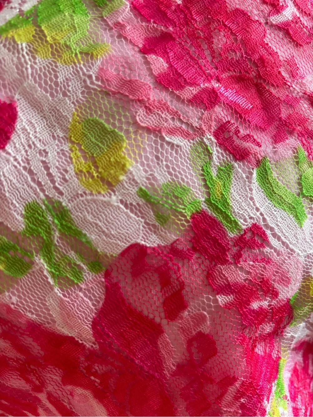 Youngland pink floral dress with red tie, rose and tulle layered skirt Kids 6y